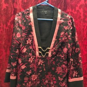 VINTAGE GUCCI FLORAL SILK TUNIC